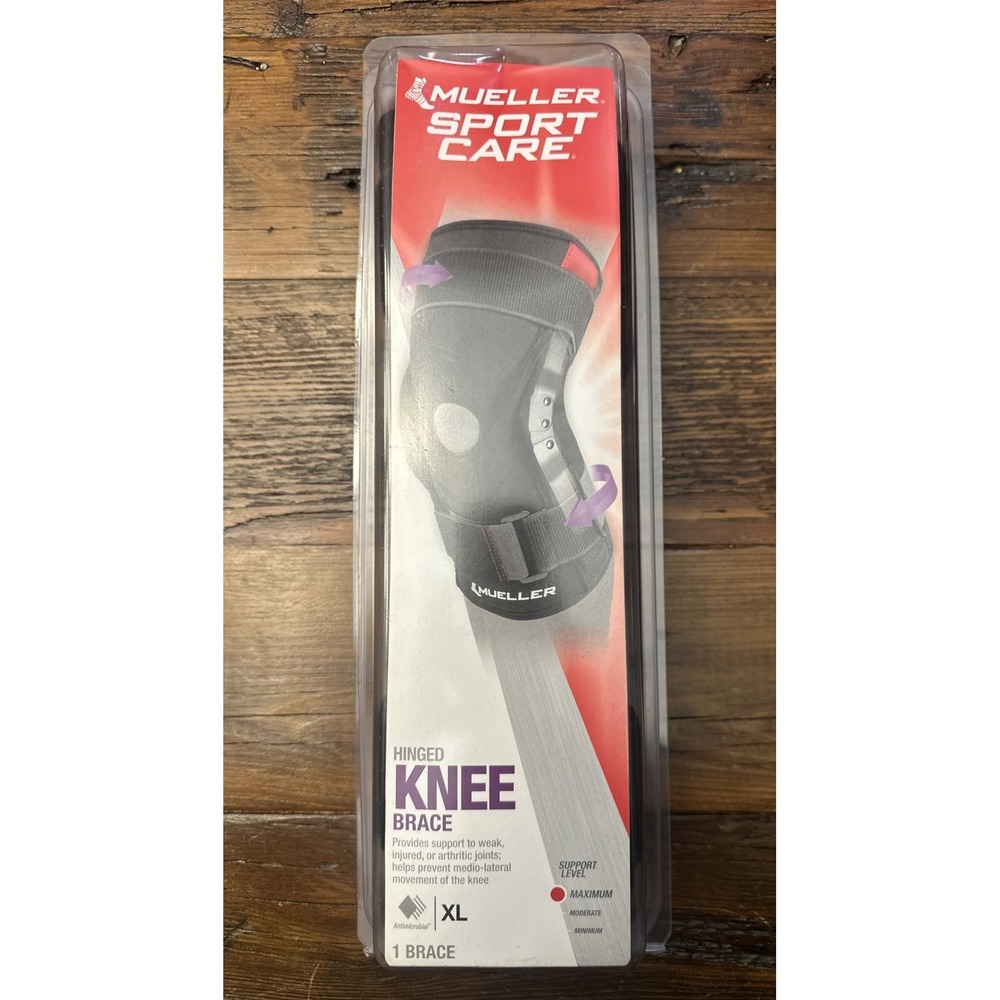 New Mueller Sport Care Hinged Wraparound Knee Brace  XL Size. One Brace